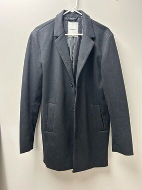 Produkt Men’s Black Button Up Dress Coat